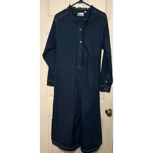 Vintage denim‎ dress with belt. National Vintage. Size XL